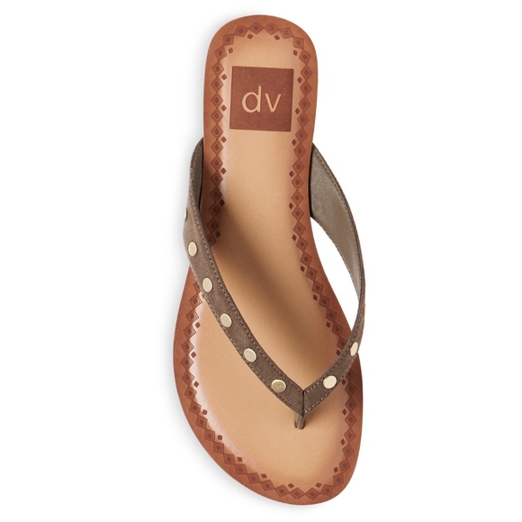 DV by Dolce Vita Shoes - dv Bel Flip Flop Sandals Olive Studded New